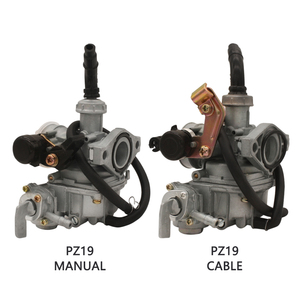 En stock : Carburateur PZ19 à câble de 19 mm pour motos <span class=keywords><strong>50cc</strong></span>, 70cc, 90cc, 110cc, 125cc 4 temps, <span class=keywords><strong>motocross</strong></span>, VTT, pit bike, dirt bike - Product Image 1