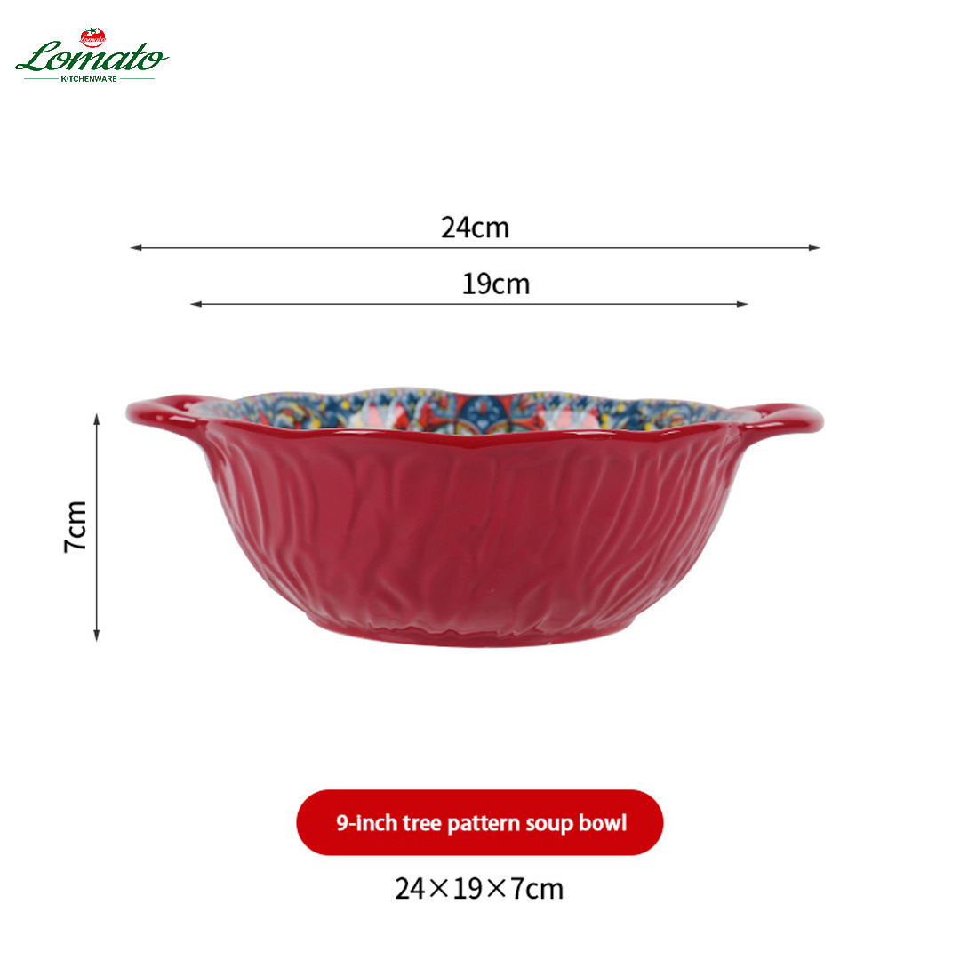 9-inch tree grain soup bowl