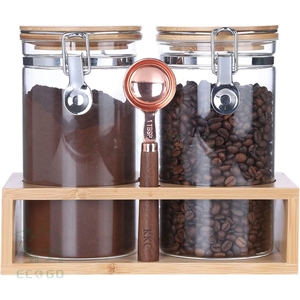 ขวดแก้วทนความร้อนพร้อมฝาไม้สุญญากาศภาชนะเก็บน็อตแก้วพร้อมฝาปิดแบบสุญญากาศขวดโหลแก้วปิดผนึก - Product Image 4