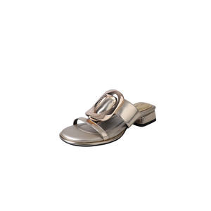 Sandalias de Verano para Mujer Joven, Diseño Nuevo, Tacón Grueso, Punta Abierta en Forma de U, Estilo Slip-On, Tendencia de Moda, Cuero Genuino, Impermeables - Product Image 3