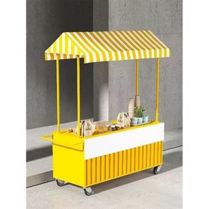 Petit chariot de vente ambulant à trois roues pour l'extérieur, idéal pour le café, les hot-dogs, la crème glacée, la restauration rapide, la charcuterie et les stands de limonade - Product Image 2