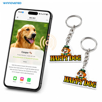 WINNOVATED Plaque d'identification pour chien RFID/NFC programmable 13,56 MHz, formes personnalisées, code QR unique, étanche à l'époxy pour l'identification des animaux de compagnie