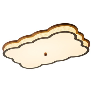 Lámpara de Techo Redonda de Madera de Nogal con Pantalla de Tela, Estilo Dinastía Song, Retro, para Dormitorio o Sala de Estar - Product Image 4