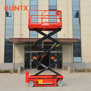 Elevadores móviles de tijera hidráulica autoimpulsada RUNTX de 10m, máquina elevadora de tijera de elevación de un hombre - Product Image 1