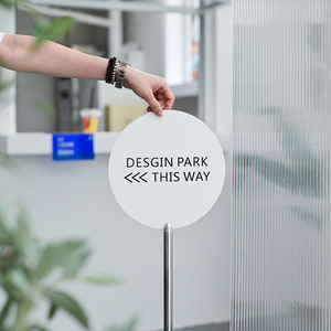 Support en métal, plaque de sol, panneaux publicitaires personnalisés pour le guidage et les rappels des magasins, style INS, enseigne en métal blanc - Product Image 2