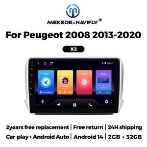 Système audio Naviflycar Built in Car-play Auto X1 X2 Touch Screen Car Audio System pour <span class=keywords><strong>Peugeot</strong></span> <span class=keywords><strong>2008</strong></span> Support BT DSP <span class=keywords><strong>GPS</strong></span> WIFI - Product Image 3
