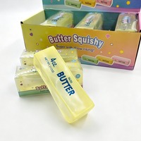 Bâton de beurre Vaseline, jouet anti-stress à presser, barre de beurre simulée, en PVC souple, emballé en boîte, pour soulager le stress des enfants, vente en gros