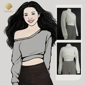 Cinturino a costola in cotone francese di peso medio personalizzabile <span class=keywords><strong>felpe</strong></span> da <span class=keywords><strong>donna</strong></span> a maniche lunghe in stile Casual consapevolezza del marchio - Product Image 1