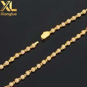 Factory Stock Fine Jewelry 925 Sterling Silver 4mm Link Fine Luxury Ball Moissanite Women <b>Men</b> Hip Hop Chain Link Bracelets - Product Image 5
