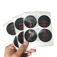 Sceau en feuille d'or imperméable pour articles de luxe, étiquette autocollante imprimée UV pour emballages d'huiles essentielles et de cosmétiques de boutique