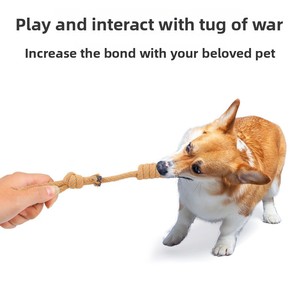 Jouet en corde pour chien en gros, balle à mâcher interactive en TPR et <span class=keywords><strong>coton</strong></span> personnalisée pour l'entraînement et le nettoyage dentaire des animaux de compagnie - Product Image 3