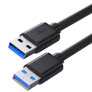สายเคเบิล USB3.0 แบบ A-Male to A-Male ความเร็วสูง สีดำ รองรับการถ่ายโอนข้อมูล SuperSpeed 5Gbps พร้อมหัวต่อชุบทอง - Product Image 1