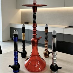 Moderno Set de Cachimba de Aleación de Aluminio con Acabado Espejo, Kit para Fumar Shisha con Manguera y Cazoleta, Ideal para Bares y Regalos - Product Image 4