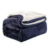 Échantillon gratuit en flanelle de taille reine 220gsm Sherpa 260gsm, couverture réversible en peluche, couverture polaire en flanelle Sherpa pour l'hiver