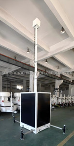 Tragbarer Mobiler Würfel-CCTV-Turm mit Optionalen Solarpaneelen Überwachungsturm mit Überwachungssystem für Fernüberwachung von Abgelegenen Gebieten - Product Image 4