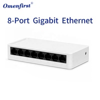 Switch Ethernet Gigabit de 8 Puertos, Carcasa de Plástico, 1000Mbps, Hub de Escritorio, DC 5V, Compatible con Personalización OEM para Empresas