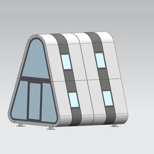 Casa Triangular Moderna Tipo Cápsula Espacial, Casa Móvil para Vacaciones al Aire Libre, Prefabricada de Doble Capa, de Acero, Impermeable y Resistente al Viento - Product Image 4