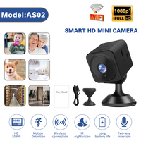 Cámara Inteligente AS02 HD MINI, Cámara de Vigilancia Bidireccional, Cámara Inalámbrica con Visión Nocturna IR y WIFI