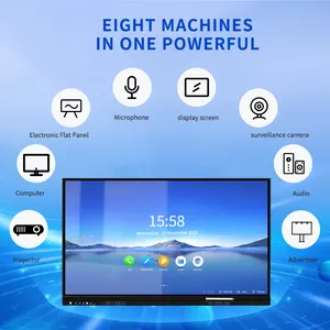 DCSJ 55 65 75 85 100 Inch Touch Display LCD Screen Smart Interactive Boards For Meeting Education School