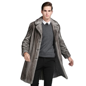Nuovo Cappotto Lungo da Uomo in Pelliccia Sintetica di Volpe Argentata Eco-Friendly 2026, Taglie Forti, Prodotto in Cina - Product Image 1