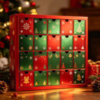 Calendrier de l'Avent de Noël 24 jours, coffret cadeau, produits cosmétiques, boîte cadeau à tiroirs, emballage, compte à rebours, calendrier de l'Avent de Noël