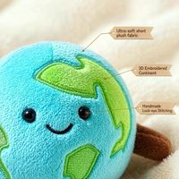Porte-clés mignon en peluche Terre, pendentif planète de dessin animé, breloque souple pour sac, mini globe pour sacs à dos, voitures, cadeaux