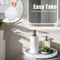 Plateau multifonction en silicone pour salle de bain, comptoir et meuble-lavabo, décoration de table basse, organisateur de bougies parfumées et de parfums