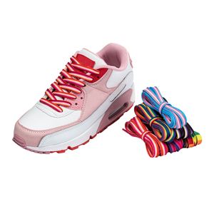 Lacets plats en polyester certifiés Oeko-Tex, écologiques, motif drapeaux Pride, largeur 10 mm, longueurs 8 mm, 100 cm/120 cm/150 cm – Meilleures ventes - Product Image 1