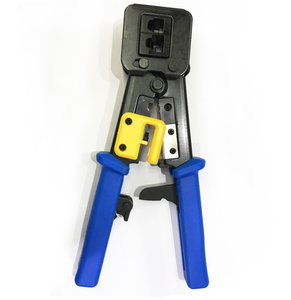 Outil de sertissage réseau SENYE CAT.5E/CAT.6, outil de sertissage de fiches modulaires <span class=keywords><strong>RJ45</strong></span> à passage traversant pour l'installation de câbles <span class=keywords><strong>Ethernet</strong></span> - Product Image 3