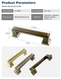ตู้ลิ้นชักตู้เสื้อผ้าตู้ข้างเตียงตู้เสื้อผ้าอุปกรณ์ฮาร์ดแวร์อัลลอยสังกะสีสุดหรูสินค้าใหม่2025 - Product Image 3