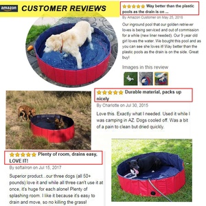 Sunshine Oversize Large Round 120x30cm PVC Plastic Portable Foldable <strong>Dog</strong> <strong>Paddling</strong> <strong>Pool</strong> Outdoor Use - Product Image 6