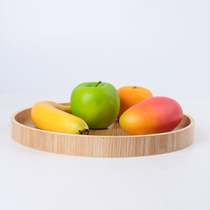 Plateau rond en bois Chobi Family, écologique, sans danger pour les aliments, pour servir des fruits et des collations - Product Image 1