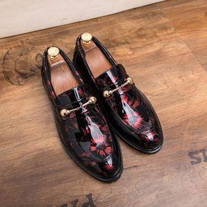 Chaussures habillées en cuir pour hommes IStapromo Gifts, mocassins de bureau et de mariage, chaussures Oxford brillantes colorées à boucle pour soirée - Product Image 2