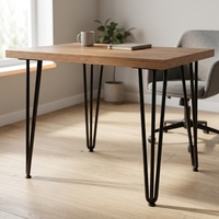 Pieds de table en métal noir, base incurvée en fer pour table basse, table de chevet, bureau, DIY