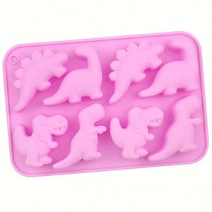 Moule à gâteau en silicone en forme de dinosaure à 8 cavités, écoresponsable, échantillon gratuit, pour savon, résine, bougie, OEM/ODM - Product Image 3
