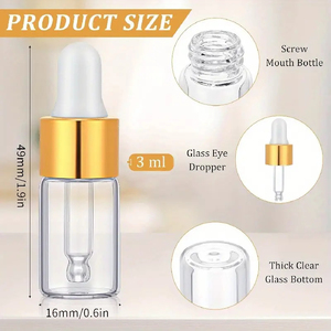 Flacon compte-gouttes en verre rose doré pour sérum, modèle W81 de la marque Capot, pour emballage personnalisé d'huiles essentielles, avec écran de protection, vente en gros - Product Image 3