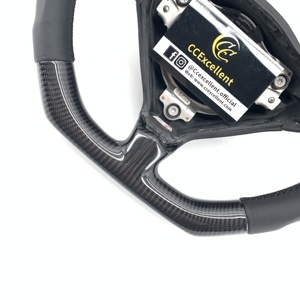Volante de Cuero y Fibra de Carbono Real Personalizado CCExcellent para <span class=keywords><strong>Porsche</strong></span> Boxster <span class=keywords><strong>986</strong></span> 996 911 Turbo 993 GT2 GT3 Carrera 1997-2004 - Product Image 3