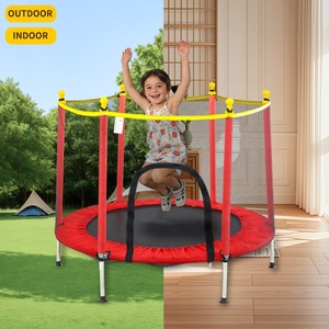 <span class=keywords><strong>Trampoline</strong></span> pour enfants de 40 pouces, pieds droits renforcés, filet de protection, matériau PP/PE/PVC souple et sûr, utilisation intérieure/extérieure durable pour garçons - Product Image 1
