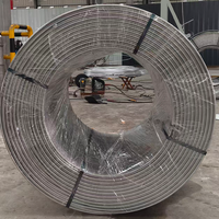 Bobine de tige d'aluminium déoxidé de haute pureté de 15 mm pour raffinage secondaire en usine sidérurgique, service de cintrage, poids de bobine personnalisé, livraison rapide