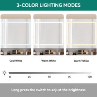 Coiffeuse avec double miroir et éclairage LED, tiroirs, meuble à bijoux, bureau de maquillage, pour chambre/appartement/zone de dressing, blanc