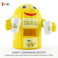 Kiosque publicitaire gonflable étanche pour limonade avec logo personnalisé, ventilateur intégré et alimentation secteur