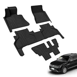 All-weather Protection Best Custom Luxury Automobile Foot Mat Black High-precision 3d Tpe Car Floor Mat Car Mats For VW Atlas