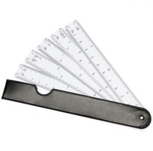 Règle pliable personnalisée 5 en 1 en PVC translucide multi-angles - Product Image 1