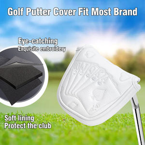 Funda impermeable para palos de golf con bordado, cubierta de cuero PU para putter de golf, funda para putter tipo mallet. - Product Image 4