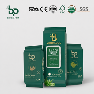 Logo personnalisé, 100% fibre de bambou, doux, biodégradable, respectueux de l'environnement, 70 pièces, hypoallergénique, sans parfum, formule <span class=keywords><strong>antiseptique</strong></span> douce, <span class=keywords><strong>pour</strong></span> animaux de compagnie - Product Image 4