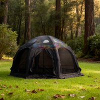 Tente de camping familiale de grande taille en gros, quatre saisons, résistante aux UV, tente gonflable imperméable à double couche, tente dôme gonflable