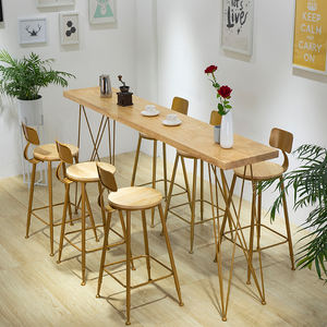 Nordic moderno in legno massello aperto cucina tavolo da <span class=keywords><strong>Bar</strong></span> con sgabello alto semplice finestra integrata ingresso a casa partizione per soggiorno - Product Image 3