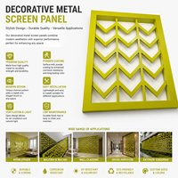 Grille d'aération décorative en aluminium à motif chevron, découpe laser, pour sortie d'air CVC, grille murale ou de plafond, revêtement doré personnalisé
