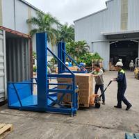 Plateforme de déchargement mobile électrique hydraulique en acier, capacité 2-3 tonnes, large plage de tension 110V-415V, motorisation à chaîne pour chargement de conteneurs