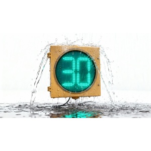 GA 300mm Countdown <b>Timer</b> Traffic Signal <b>Outdoor</b> High Flux Brightness Dual Number Display Solar Mains Powered 12V PC Mount Smart - Product Image 3